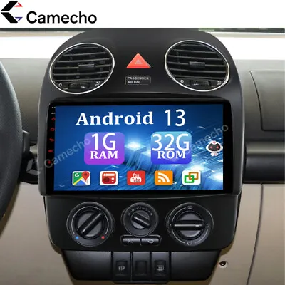 FOR VOLKSWAGEN BEETLE 2004-2010 9  Android 13 Car Stereo GPS Navi Wifi BT Radio • $109.99