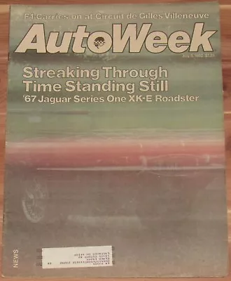 July 5 1982 Autoweek Magazine 1967 Jaguar Xk-e Roadster Saab 900 Apc Turbo • $8.50