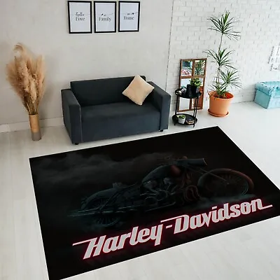 Harley Davidson Rug Motorcycle Rug Motor Company RugLiving Room RugDecor Rug • $24