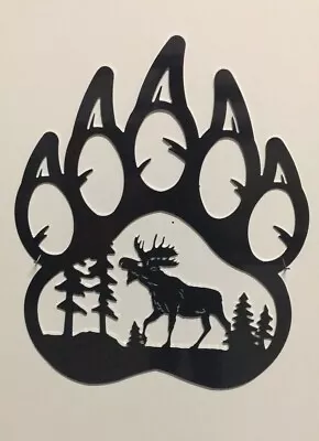 Bear Paw Claw Metal Sign Art CNC 12  X 10  Moose Cabin Decor Mountains • $39.99