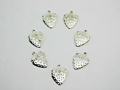 £2.50 • Buy 10 X Brass Plated Silver Strawberry Jewellery Making Craft Design JOBLOT BC304