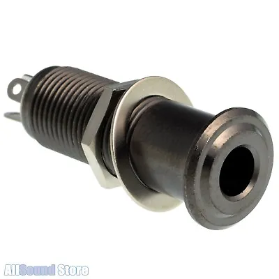 Stereo/Mono 1/4  Long Threaded Barrel Input/Output Jack For Ibanez - COSMO BLACK • $15.99