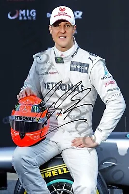 Michael Schumacher Mercedes Awesome Beautiful 7X5 Signed F1 Photo. • $7.57