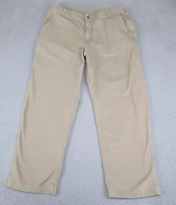 Vintage Carhartt Hamilton Pants Mens Beige 40X32 Dungaree Fit B175 Work Cotton • $19.99
