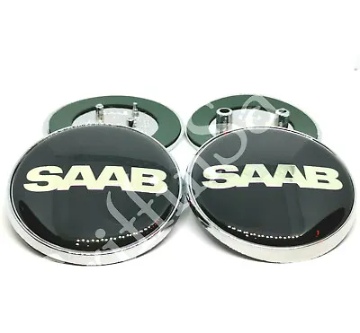 Saab Badge Set Nevs Front & Rear Emblems 93 9-3 Saloon 03-10 12785871 12844161 • £16.99