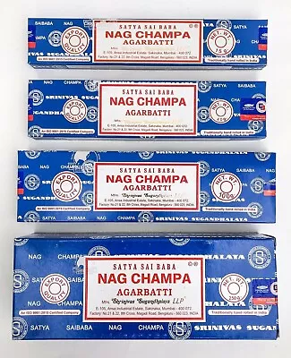 Original Satya Nag Champa Incense Sticks Masala AGARBATTI 15 40 100 250 1000 G • $13.39