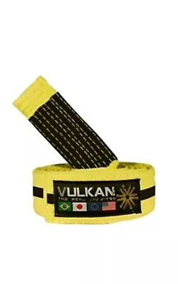 Vulkan Kids Jiu-jitsu Yellow Belt W/ Black Stripe Size M2 New Made In Brazil🇧🇷 • $20.99