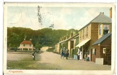 Posted Postcard Kingsdown Street Scene Walmer Deal Kent Peacock Post Office • £1.85