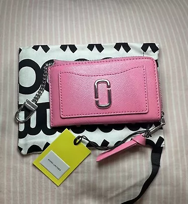Marc Jacobs The Snapshot Top Zip Multi Wallet Coin Purse Case Card Key Chain • $80