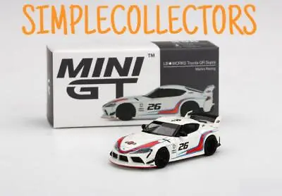 Mini GT Toyota GR Supra Martini Racing LB Works #296 • $7.99