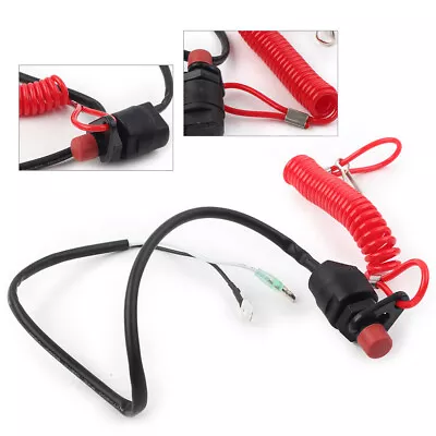 Universal Boat Outboard Engine Motor Kill Stop Switch With Safety Tether Lanyard • $18.94