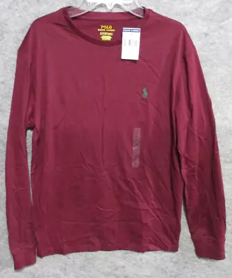 Polo Ralph Lauren Mens Long Sleeve Shirt Wine Small • $15