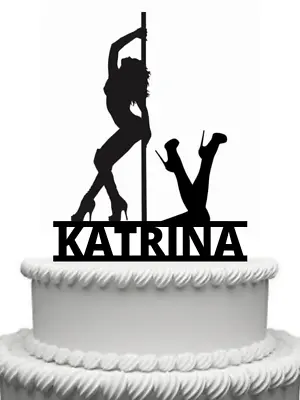 £9.99 • Buy Personalised Pole Dancer, Lap Dancing, Dancer Gloss Acrylic Cake Topper Any Name