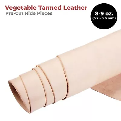 ELW Vegetable Tanned Leather 8-9 Oz. (3.2-3.6mm) Thickness Leather Cowhide • $289.99