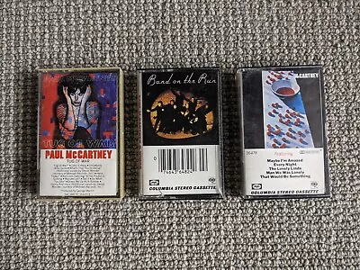 Paul McCartney Cassette Lot Of 3 Tug Of War Self Titled Band On The Run Untested • $14.99