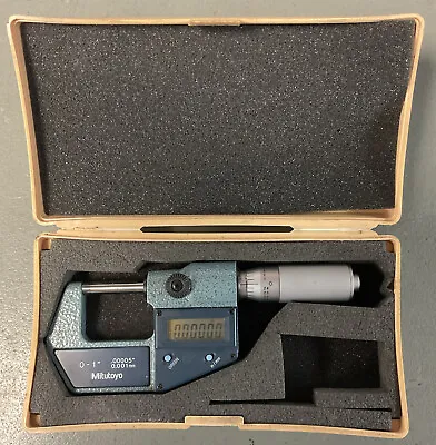 Mitutoyo 0-1  Digital Electronic Digimatic Micrometer With Case 293-765-30 • $69.99