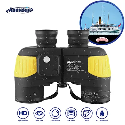 7X50 High Power Binoculars W/ Rangefinder Compass For Camping Hunting Waterproof • $109.84