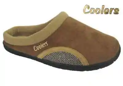 Mens Coolers Slippers Fleece Lined Casual Warm Slip On Mules Winter Fur Uk Sizes • £9.48