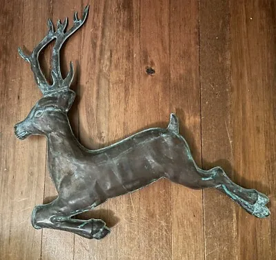 ANTIQUE COPPER WEATHERVANE Stag DEER RUNNING 24” X 28” • $368