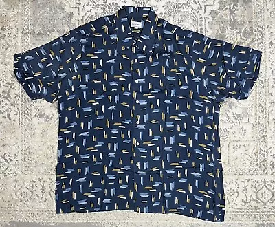 Maus & Hoffman Button Up Shirt Men’s Size XXL Blue Short Sleeve Cupro • $39.99