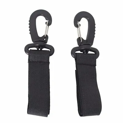 2x Black Clips Hooks Organizers For Mutsy Baby Strollers Hang Shop Diaper Bag • $14.99