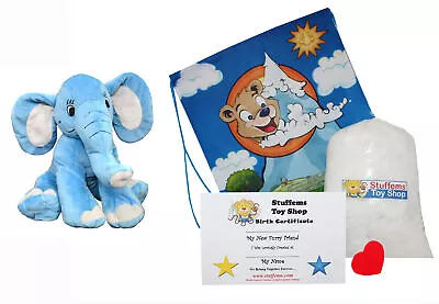Make Your Own Stuffed Animal Cuddly Soft Cuddly Elmer The Blue Elephant Kit 16 - • $21.47