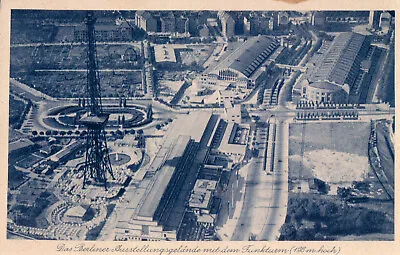 £4.20 • Buy Postcard Berlin Exhibition Grounds With Radio Tower, Measuring Halls Aerial Picture 1929