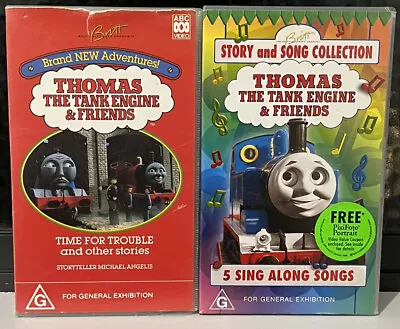 Thomas & Friends Time For Trouble/Story & Song Collection VHS PAL ABC Kids Rare • $29