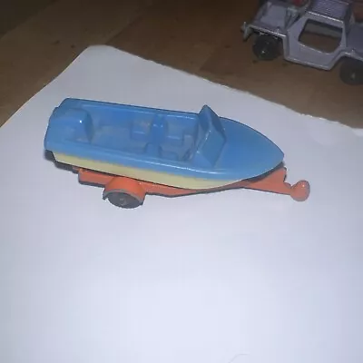 Vintage 1960's MidgeToy Speed Boat And Trailer Made In USA • $15