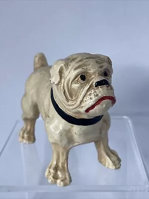 Vintage Resin English Bulldog Figurine Fawn Hand Painted  • $12