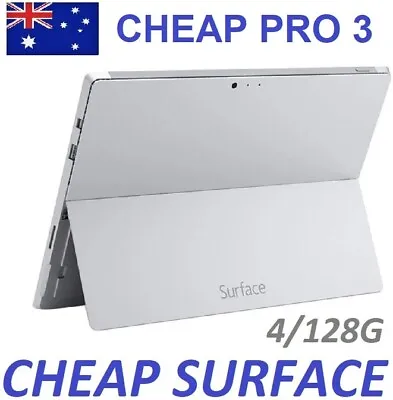 CHEAPEST Microsoft Surface Pro 3 - NO CHARGER - NO KEYBOARD 4/128G SSD Win 11 • $135.35