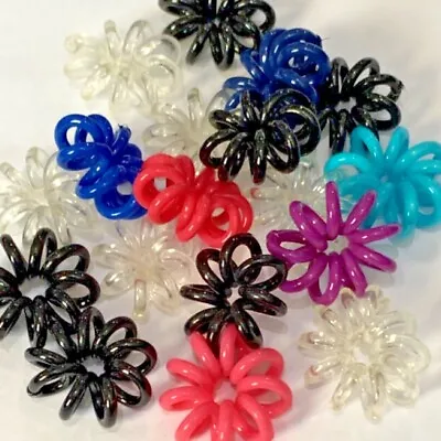 18-24 Small Spiral Hair Bobbles Ponytail Telephone Cable Hairband Ties No Tangle • £2.50