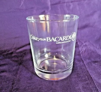 Coke Your BACARDI Glass Tumbler Advertising Barware Collectable Man Cave • $20