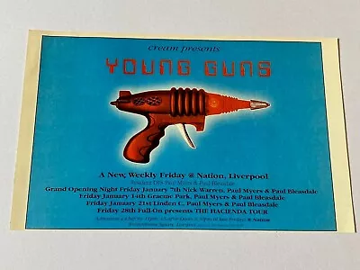 1993 Magazine Advert Flyer Picture Club Ad Young Guns Cream Nation Liverpool • £12.99