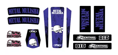 Factory Effex Metal Mulisha Universal Sticker Trim Kit Black/Blue 23-50260 • $55.26