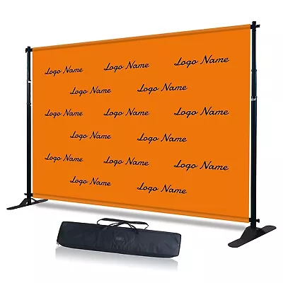 8'x8' Banner Stand Backdrop - Banner Holder With Adjustable Poster Stand • $129.99