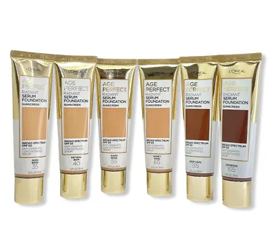 L'Oreal Age Perfect Radiant Serum Foundation Sunscreen SPF 50 (1.0oz) You Pick! • $7.95