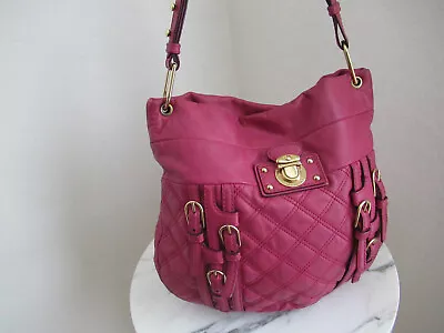New Auth Marc Jacobs Quilted Hobo Red Leath Ret$1195 What Bargain! • $310