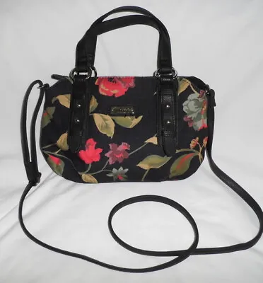 Black W/Floral Print Fabric Small Crossbody Bag – Kim Rogers  • $12.99