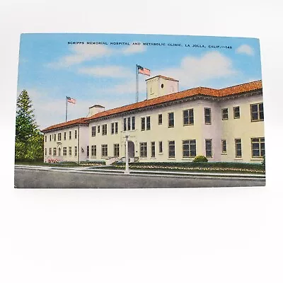 Postcard Scripps Memorial Hospital & Metabolic Clinic La Jolla California UNP • $5.99