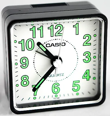 Casio TQ140-1B Travel Desk Quartz Alarm Clock Neobrite Resin Case W Battery New • $11.95