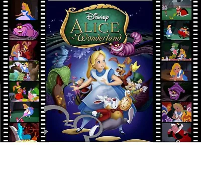 £4 • Buy Disney Alice In Wonderland Filmstrip Art A4 Print,photo,picture,nursery