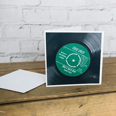 £5.90 • Buy Personalised Any Song Vinyl Record 60th Birthday Card & Drinks Coaster Mat Gift