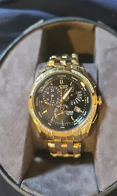 Citizen Watch Eco-Drive 8700 Calibre Diamond Gold & Black Calibrated • $350