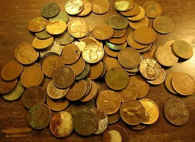 Lincoln Wheat Cent 2-Rolls   Dirty- Nasty Coins     Pure CULLS    100 Penny's • $13.99