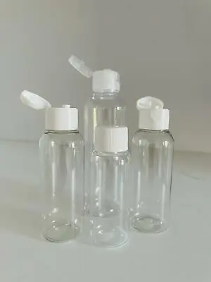 30ml 50ml 100ML Empty Plastic Bottles Travel Caps For Hand Gels & Lotion UK • £5.95