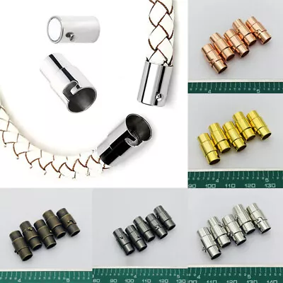 10pcs Bracelet Cylinder Magnetic Clasps Hooks Connector Jewelry Making Acc UK • £3.83