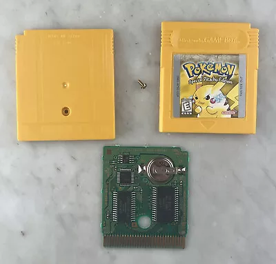 Pokemon Yellow Nintendo Game Boy Pikafhu Authentic Save Intact Polished Contacts • $79.99