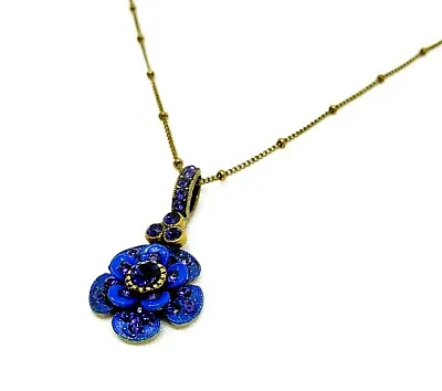 Lovely Michal Negrin Necklace Deep Purple Crystals Jewelry Israel. • $53.10