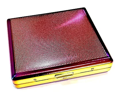 Cigarette Case Box Holder Storage Tobacco Metallic Pink Cigarette Case 20 Cigs • £5.45